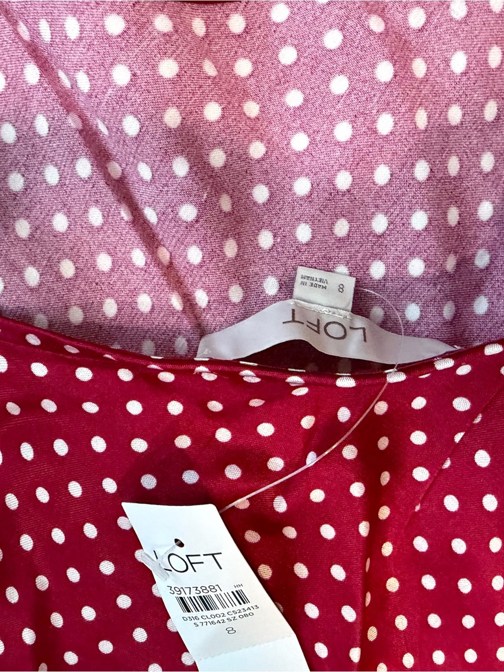 LOFT Cherry Red Polka Dot Maxi Slip Dress - Picture 7 of 11